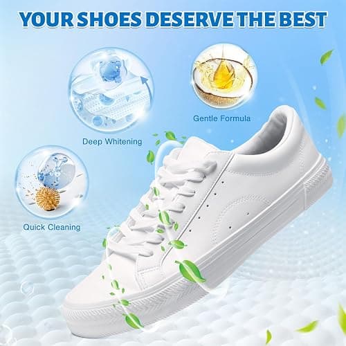 Jevvu Shoe Cleaner, Sneaker Cleaner Foam for Removing Stains and Dirt, Shoe Cleaning Kit for White Shoes thumbnail 3