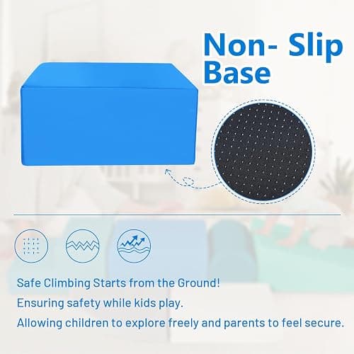 6-Piece Soft PU Leather Toddlers Climbing Toys for Baby - Kids Foam Climbing Blocks for Toddlers Indoor - Climb & Crawl Soft Foam Block Activity Play Set - Toys for Kids Crawling Sliding (Mixed Color) thumbnail 5