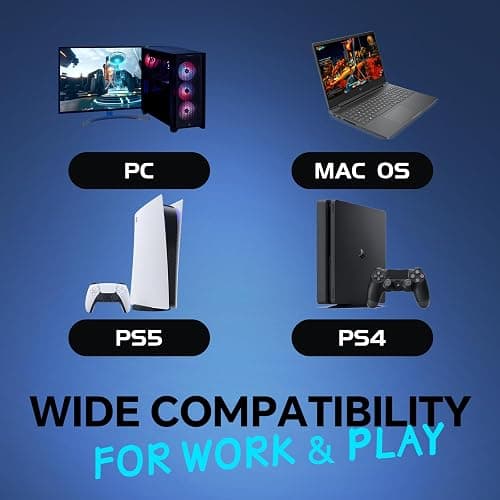 CHONCHOW USB Wireless Gaming Keyboard and Mouse Combo, LED Backlit Ergonomic Mechanical Feeling Keyboard, Rechargeable 2500mAh Battery, Anti-ghosting Keyboards 7D 3600DPI Mice for PC Gamer thumbnail 7