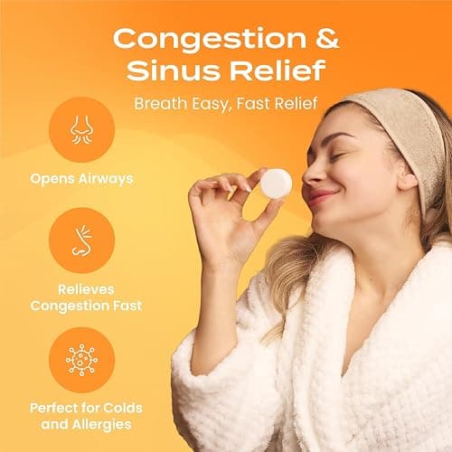 Body Restore Shower Steamers Aromatherapy 15 Pack – Easter Basket Stuffers, Easter & Birthday Gifts for Women, Men, Girls & Boys,Stress Relief, Relaxation, Self Care – Citrus thumbnail 3