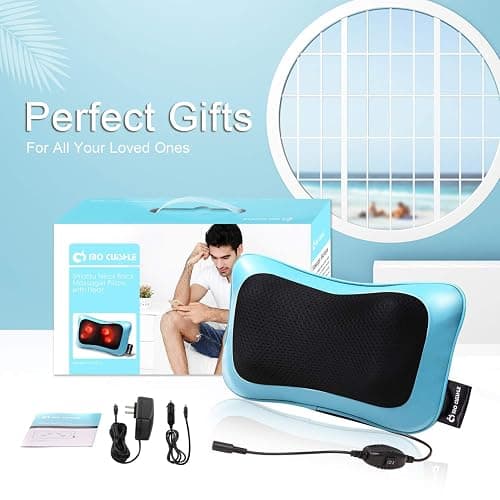 Mo Cuishle Electric Shiatsu Back Massager with Heat - Powerful 3D Kneading for Neck, Shoulder, Lower Back Pain Relief - Ergonomic Design for Home, Office, & Car - Gifts for Women, Men, Mom & Dad thumbnail 6