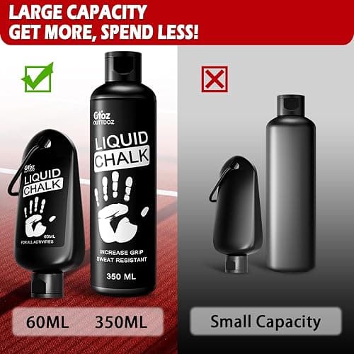 12 oz Pro Grade Liquid Chalk Mess-Free Gym Chalk for Weightlifting, Gymnastics, Rock Climbing, Dancing, Dries in Seconds. Package May Vary. thumbnail 3