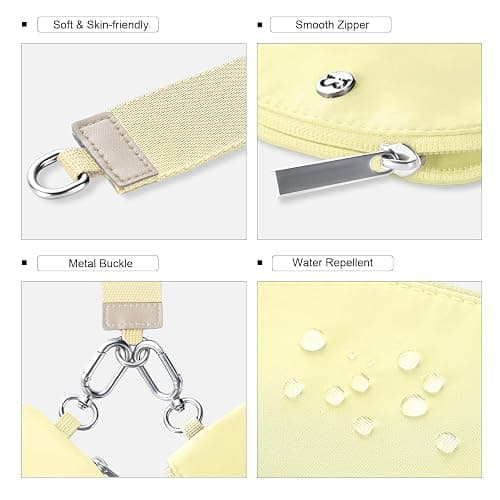 Babysun Mini Zip Around Dual Pouch Wristlet With 2 Straps Wristlet Keychain Wallet for Women Coin Purse Small Cute for Teen Girl thumbnail 5
