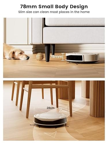 Lefant M210 Pro Robot Vacuum, Strong 2200Pa Suction, 120 Min Runtime, Super Slim Thin, Low Noise, Self-Charging, Wi-Fi/App/Alexa Control, Ideal for Pet Hair & Hard Floors thumbnail 2