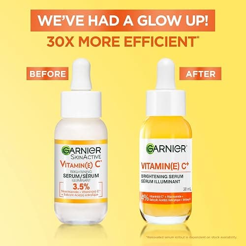 Garnier Vitamin C Serum for Face, With 4% Niacinamide, Salicylic Acid & Melasyl, Brightening, Anti-Dark Spot Serum, For All Skin Types, Even Sensitive, For Dull, Tired Skin, 30mL thumbnail 2