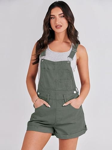 ANRABESS Overalls for Women Denim Shorts Overalls 2026 Summer Casual Loose Fit Adjustable Rompers Jean jumpsuit Bib Shortalls thumbnail 5