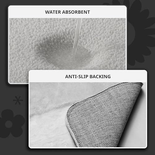 Allenjoy 31" x 25.3" Cool Hero Face Bathroom Rugs Spiky White Hair Mat Bathmat Rug Non Slip Washable thumbnail 6