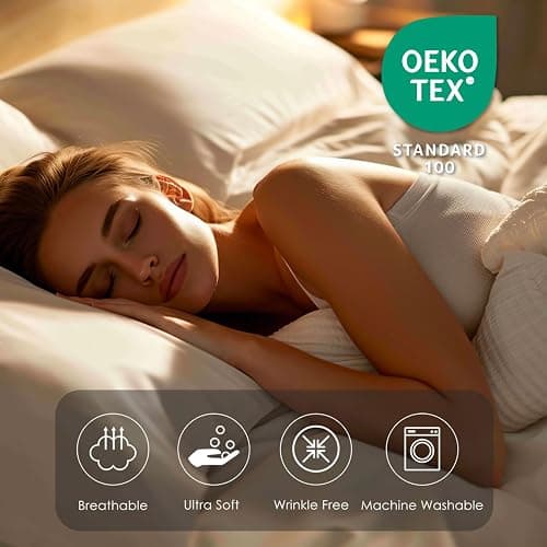 FreshCulture Light Blue Pillowcases Queen Size 2 Pack - Pillowcase Set - Envelope Closure - Soft Brushed Microfiber Fabric - 20x30 Inches Pillow Case Set of 2 for Home, Hotels, Schools thumbnail 3