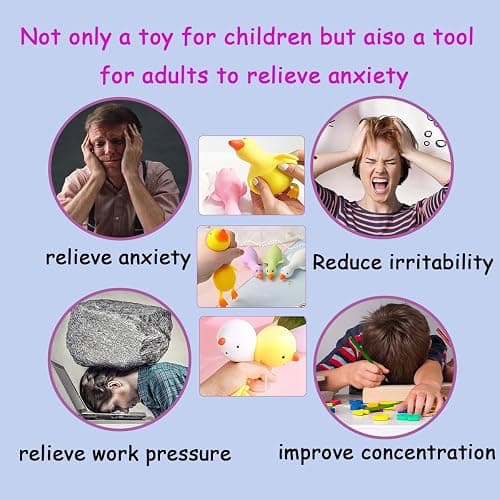MSRRTUSY 3Pcs Stretchy Duck Squeeze Toys,Squishy Stress Relief Toys for Adults and Kids,Squishy Fidget Toys,Party Favors for Kids,Birthday Gifts,Christmas,Easter Egg,Classroom Prizes thumbnail 6