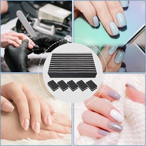 Nail Buffers (50 Pack), mini Buffer Block Nail File for Acrylic Nails and Natural Nails, 100/180 Grit Nail Buffer Block Bulk Buffing Blocks for Nail Buff Professional Manicure File Blocks Set Black thumbnail 6