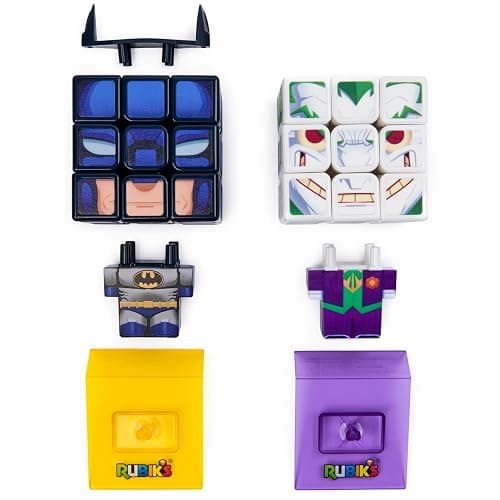 Rubik’s Cube, Batman & Joker Cubers, Amazon Exclusive 2-Pack, DC Comics Collectible Fidget Toy & Desk Decor, Challenging Brain Teaser for Fans of Batman Toys, for Ages 8 & Up thumbnail 7