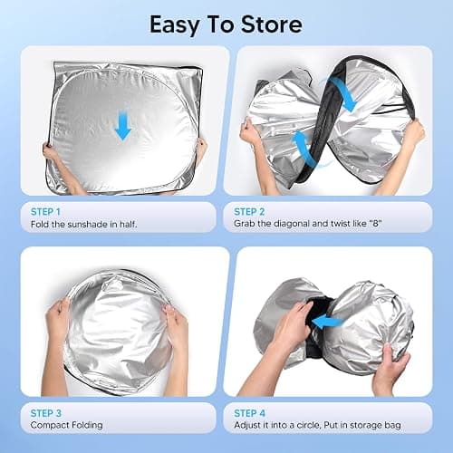KUST Windshield Sun Shade for Honda Accord 2018-2022 Accessories Sunshade Sun Protector Foldable Blocks UV Rays Keep Your Car Cooler thumbnail 7