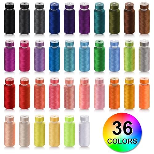 Eoehro 72pcs Sewing Thread Kit, 36 Colors, 400 Yards per Spool Polyester Thread, Prewound Bobbins, Sewing Machine Threads thumbnail 5