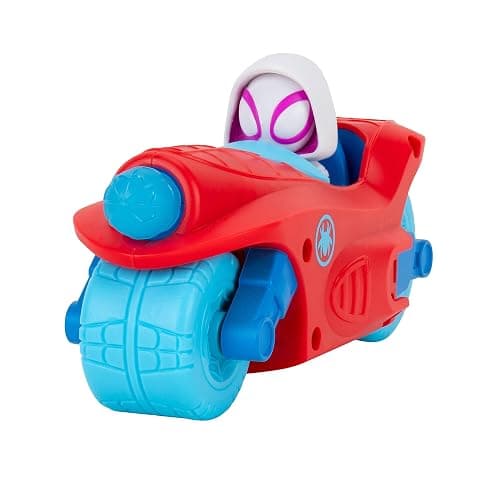 Jazwares Marvel Spidey and His Amazing Friends Spidey Team Split Racer - 8.5-Inch Three-in-One Vehicle with Web Darts, Sound Effects, and Phrases thumbnail 7