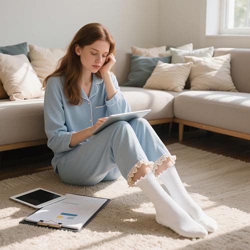 BISOUSOX Ruffle Socks Woman, White Boot Cozy Crew Cute Frilly Ankle Dress Socks for Women Girls Turn-Cuff Size 5 7-9 thumbnail 5