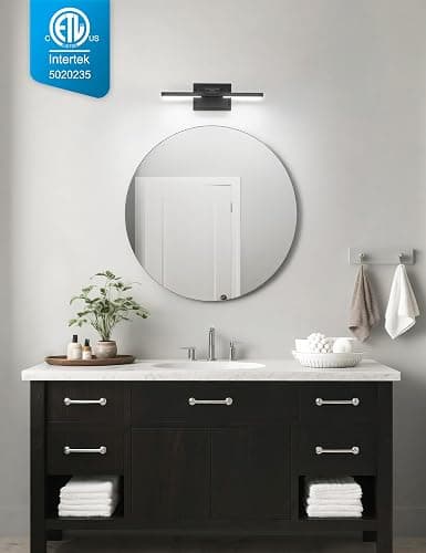 VOLISUN Bathroom Vanity Light 15.7 inch, 5CCT Dimmable, 20W LED Bathroom Light Fixture Over Mirror, Black Bar Vanity Light for Bathrooms Mirror Cabinets-ETL Certificated thumbnail 2