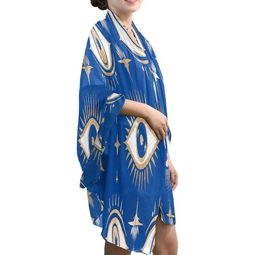 KLL Silk Scarf for Women Fashion Polyester Lightweight Soft Wrap Shawl Scarves Holiday Gifts Evil Eye Magic Occult thumbnail 5