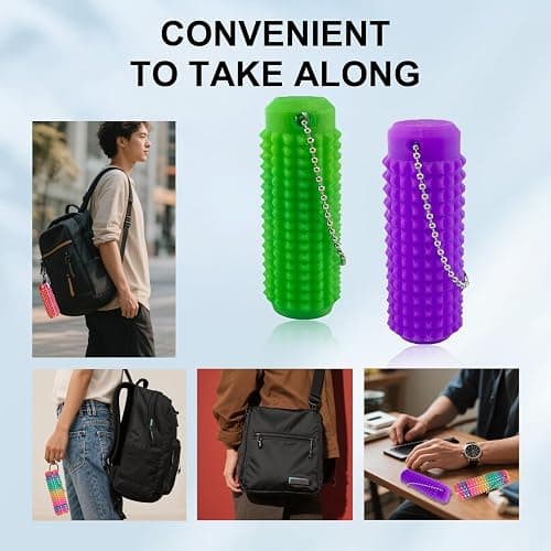 3PC Little Ouchies Fidget Toys Adults, Pain Stim Fidget Anxiety Relief Pain Stim Pocket Sensory Toys for Anxiety and Stress Reduction,Portable Travel Stress Relief Spiky Fidget Keychain (Style-2) thumbnail 7