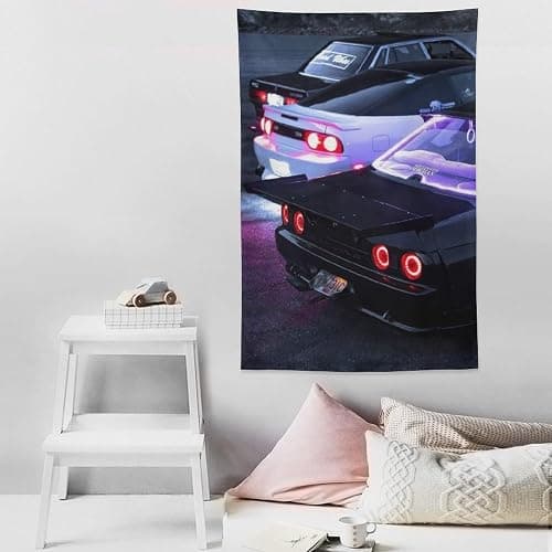 josnmre JDM Car R35 Fast Sports Street Tapestry Wall Hanging for Bedroom Aesthetic Art Home Decor Dorm Classroom Living Room Tapestries 40"x60" thumbnail 8