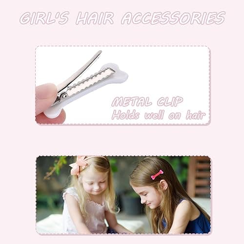 Mabor 4Pcs Bone Hair Clip White Bones Hairpins for Women Girls Hair Accessories for Halloween Cosplay Costume Party Daily Wear Hair Pins for Kids White Dog Bone Alligator Clips thumbnail 4