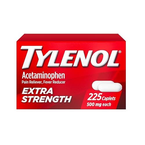Tylenol Extra Strength Acetaminophen 500 mg Caplets, Fast, Strong Pain Relief, Fever Reducer, Pills for Headache, Backache, Toothache, Minor Arthritis & Menstrual Cramps, Value Size, 225 Count - Image 1