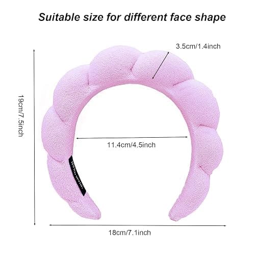 TYSSELY Spa Headbands for Washing Face Makeup Skin Care Headband Women Bubble Facial Beauty Headbands Puffy Shower Towel Band Hair Headband thumbnail 2