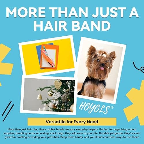 HOYOLS Clear Hair Ties, 1500 Pcs Small Elastic Rubber Bands | Soft Mini TPU Rubber Bands with No-Snag Stretch Hold for Braids, Ponytails and Daily Styling for Women and Teens thumbnail 7
