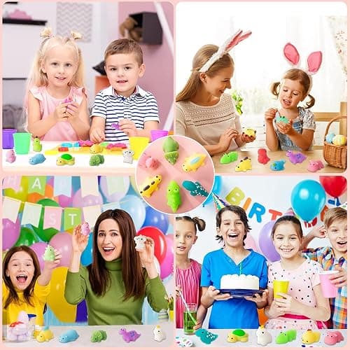 JUAUO 21 Pieces Mini Animal Squishy Pack - Soft Fidget Toys Stress Mochi Squeeze Toys, Kids Childrens Fidget Stress Relief Sensory Toy Party Bags Filler thumbnail 7