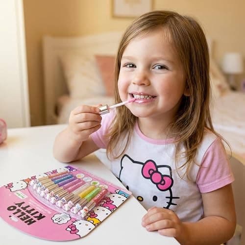 Hello Kitty 10 Piece Plant Based Lip Gloss, Girls Party Favors, First Makeup Set for Girl, Perfect for Parties, Sleepovers, and Birthday Gifts, Ages 3+, by Townley Girl thumbnail 6