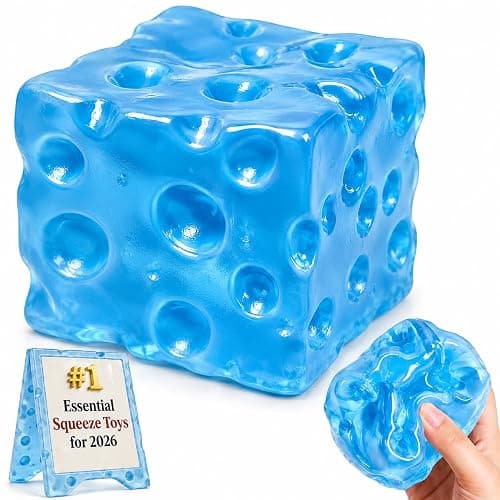 Cheese Squishy, 3in Jumbo Squeeze Soft Cheese Luck Squishy Skin Slow Rising Sensory Stress & Anxiety Relief Fidget for Adults Gift Novelty Anxiety Calming Desk Party Favors - Image 1