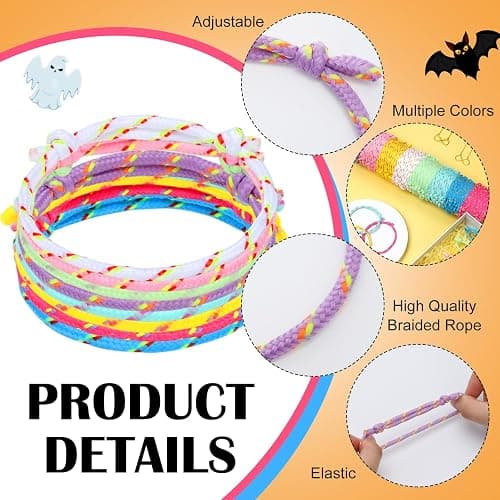 Remerry 168 Pcs Friendship Bracelets Adjustable Woven Rope Bracelets Bulk Graduation Ceremony Prom Class of 2026 Birthday Party Favors & Goodie Bag Stuffers, 8 Assorted Colors(Candy Colors) thumbnail 3
