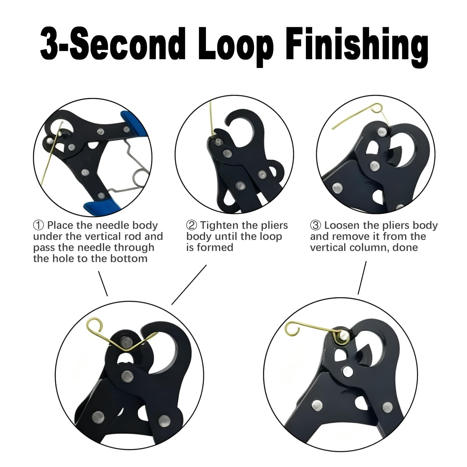 Hancaner One Step Looper Pliers Loop Maker Tool Wire Looper for Jewelry Making with High Carbon Steel for 18-26g Craft Wire (1.5MM) thumbnail 2
