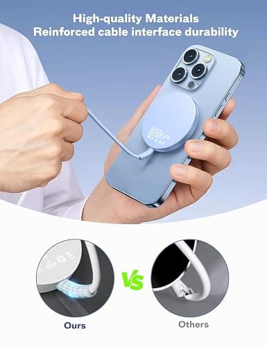 Magnetic Wireless Charger Fast Charge Strong Magnet Charging Pad for iPhone 17/16/15/14/13/12 - Series&AirPods Pro 4-2, Daul Ports, Case-Friendly, Ultra-Slim & Portable for Travel Nightstand Desk thumbnail 8
