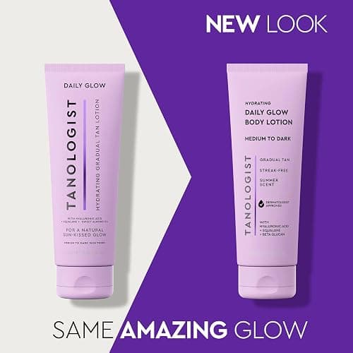 Tanologist Hydrating Daily Glow Body Lotion- Medium/Dark, Buildable & Transfer-Proof Gradual Self Tanner, Summer Fragrance, Natural Not Orange, Lasts 7 Days, Vegan Clean Formula, 8.45 fl oz thumbnail 7