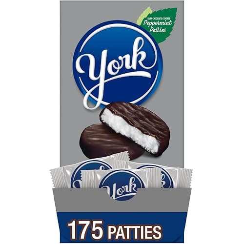 YORK Dark Chocolate Peppermint Patties, Candy Bulk Box, 84 oz (175 Pieces) - Image 1
