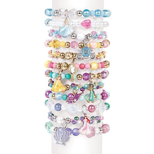 Make It Real: Disney Princess: Castle Style DIY Bracelet Kit - 332 pcs Jewelry Set, Create 12 Bracelets, 8 Exclusive Charms, Girls & Kids Ages 6+ thumbnail 4