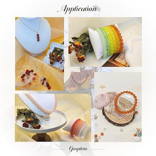 1200PCS 8mm Glass Beads for Jewelry Making, 24 Colors Crystal Beads Bracelets Making Kit, 2 Box Round Beads Suitable for Beginners thumbnail 5