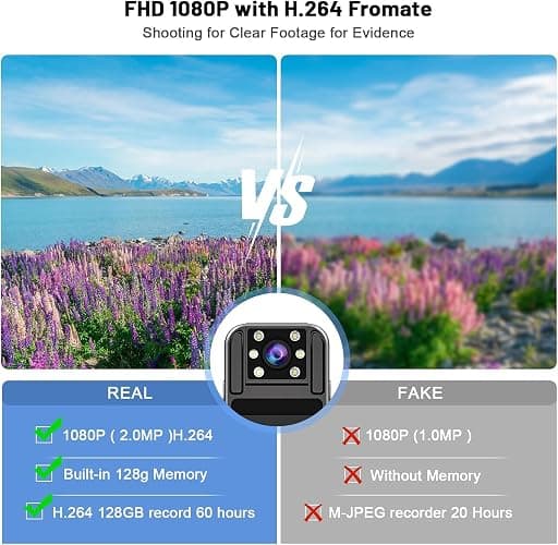 kaysunlink Body Camera with Audio and Video Recording 1080P FHD Mini Police Wearable Body Worn Cam Portable Small Personal Camcorder Sport Action Outdoor Video Recorder (128GB) thumbnail 3