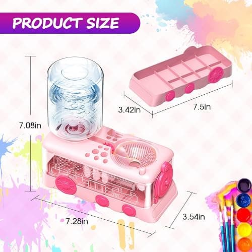 JEChrochen 2025 Upgraded Paint Brush Cleaner Tools, Brush Rinser Cup Painting Running Water Circulation Art Supplies for Acrylic,Watercolor and Water Based Creative Gift for Adult Artist Beginners Kid thumbnail 3