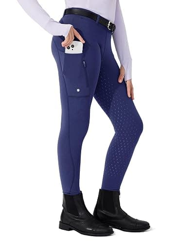 Willit Girls Fleece Horse Riding Pants Equestrian Breeches Kids Winter Riding Tights Thermal Schooling Tights - Image 1