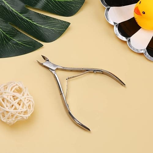 Professional Cuticle Trimmer Cuticle Nippers,Pedicure Nail Care Tool | Cuticle Cutter, Cuticle Clippers, Cuticle Remover, Pedicure Manicure Tools, Double Spring,Nail Care Tool,Silver thumbnail 7