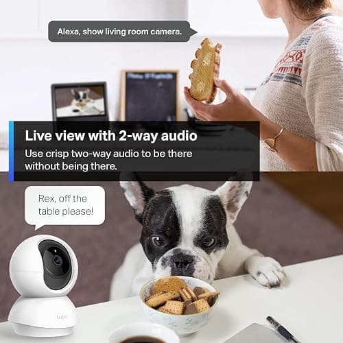 TP-Link Tapo Pan/Tilt Security Camera for Baby Monitor, Pet Camera w/Motion Detection, 1080P, 2-Way Audio, Night Vision, Cloud & SD Card Storage, Works with Alexa & Google Home (Tapo C200) thumbnail 5