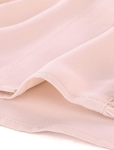 Allegra K Women's Cute Tie Neck Summer Blouse Ruffle Solid Color Sleeveless Button Down Shirt thumbnail 6