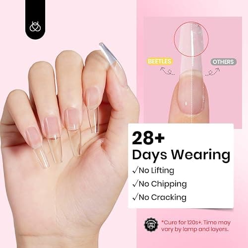 Beetles Low Heat Hard Gel-Mint Sheer Clear Builder Nail Gel,1 oz 9 in 1 Nail Extension,Sculpting,Building Instant Apex for Salon Professionals,UV & LED Lamp Cured Needed thumbnail 5