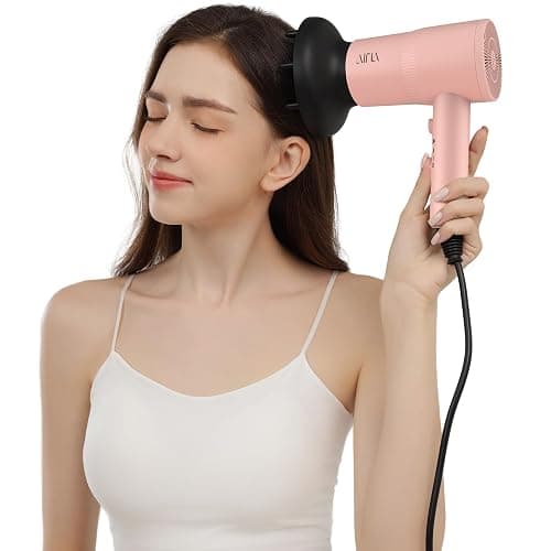 AINA Hair Dryer with Diffuser, Blow Dryer for Women | Advanced Ionic Technology, Ceramic Coating | Cold Shot Features Turbo Heat for Fast Drying and Shine 110V/ALCI (Babe Pink) thumbnail 6
