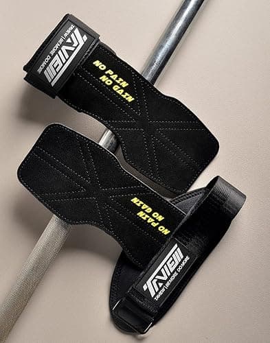 TAVIEW Premium Wrist Straps for Maximum Support – Deadlift Gloves and Alternative Grip Pads for Fitness, Gym, Strength Training such as thumbnail 4
