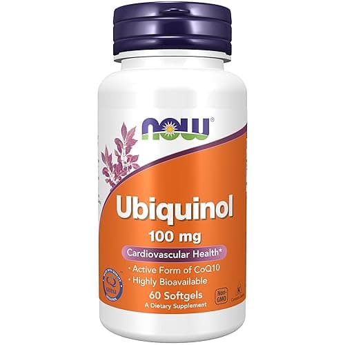 NOW Foods Supplements, Ubiquinol 100 mg, High Bioavailability (the Active Form of CoQ10), 60 Softgels - Image 1
