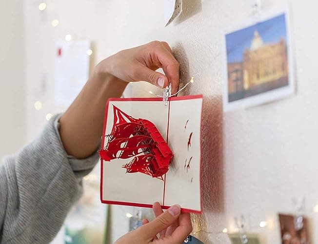 17Ft 50 LED Fairy String Lights with Clear Clips - Perfect for Dorm, Bedroom, Wedding Decor thumbnail 7