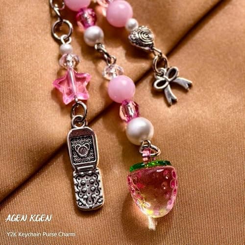 AGEN KGEN Novelty keychains Aesthetic Y2K Keychain Charms Stylish Keychains Accessories for Women Bag Purse Gifts thumbnail 7