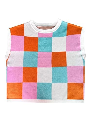 WIFFGO Womens Spring Crop Tops 2026 Summer Cap Short Sleeve Sweater Vest Loose Shirts Cute Trendy Top Vacation Outfits thumbnail 6